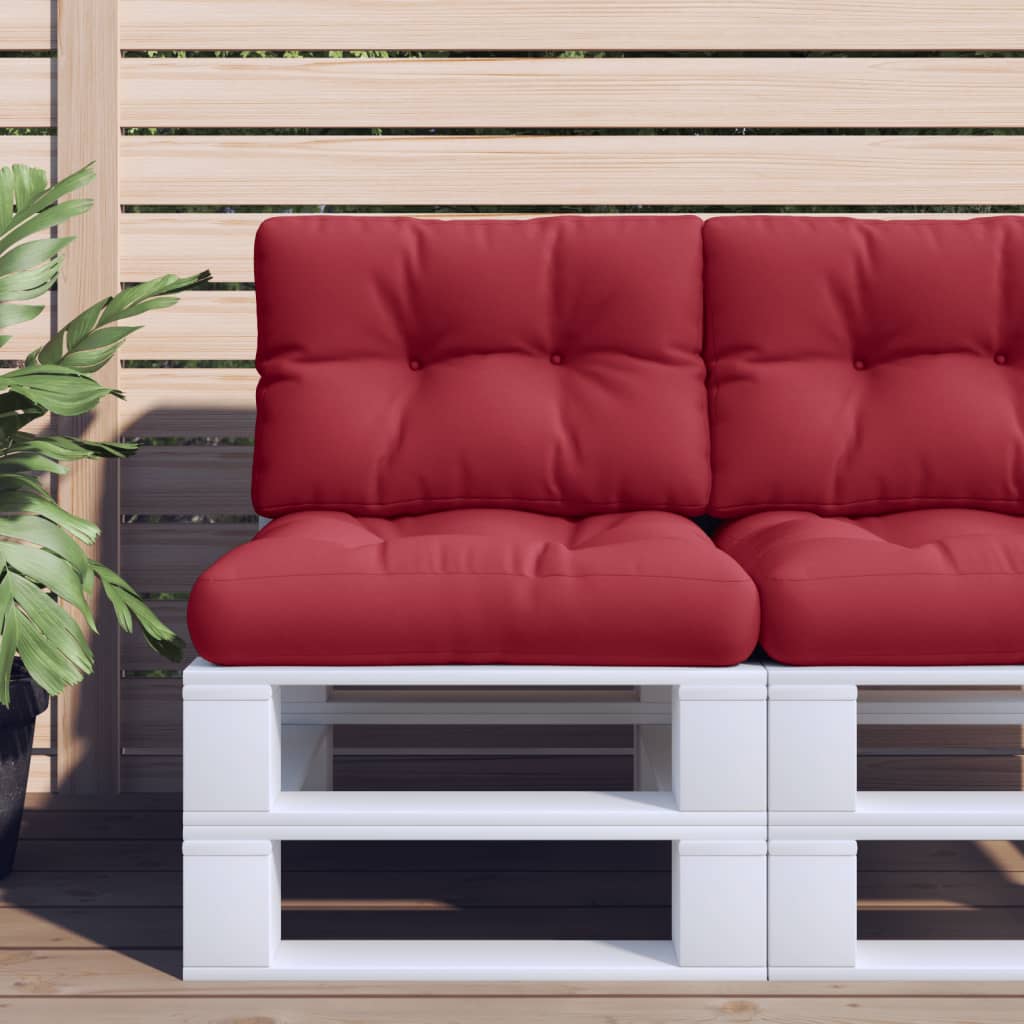 Vidaxl Palle Pushion 50x40x12 cm Stof Vin rød