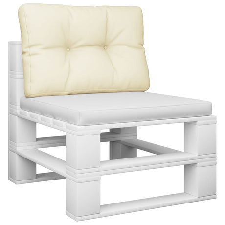 Vidaxl Palletpude 60x40x12 cm stofcreme-farvet