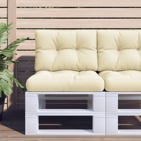 Vidaxl Palletpude 60x40x12 cm stofcreme-farvet