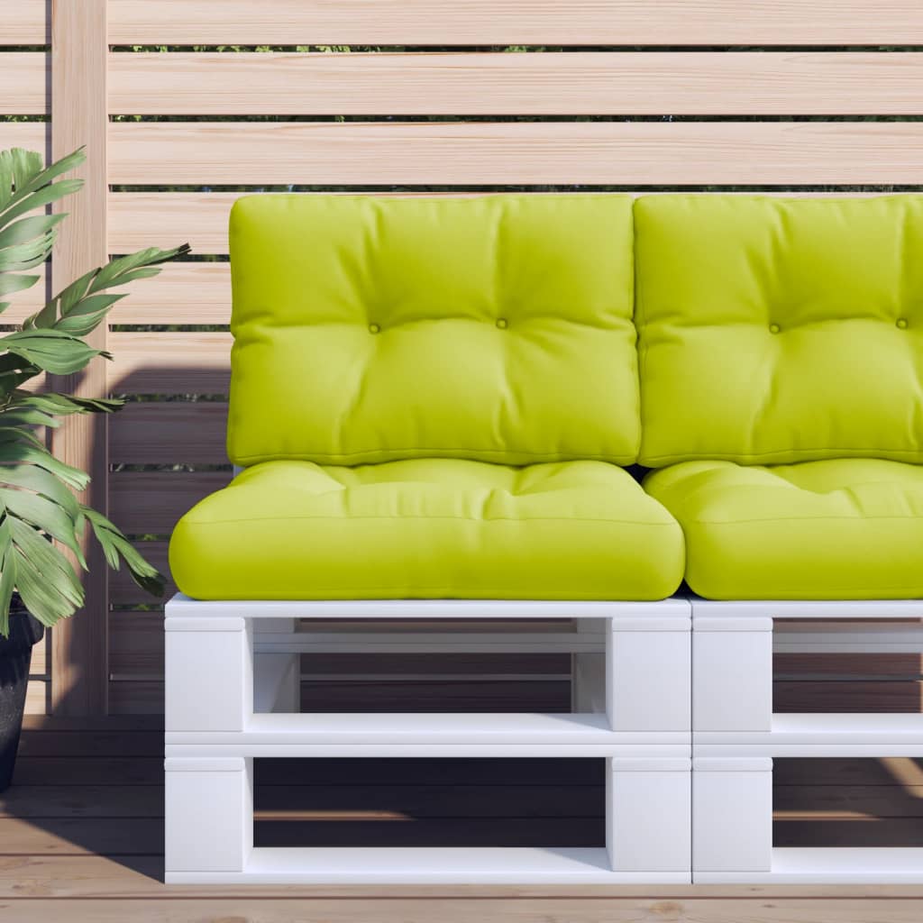 Vidaxl Palletpude 60x40x12 cm stof lysegrøn