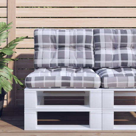 Vidaxx Pallet Pushion 60x40x12 cm Stof Diamond Mønster Grå