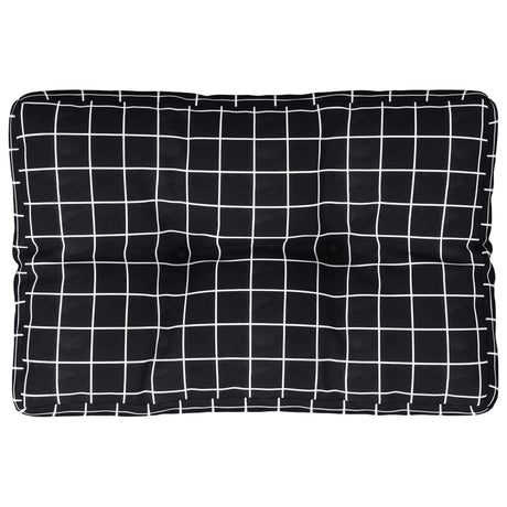 Vidaxl Palle Pushion Diamond Mønster 60x40x12 cm Stof sort sort