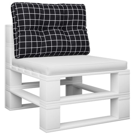 Vidaxl Palle Pushion Diamond Mønster 60x40x12 cm Stof sort sort