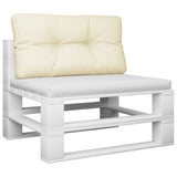 Vidaxl Pallet Pushion 70x40x12 cm stofcreme-farvet