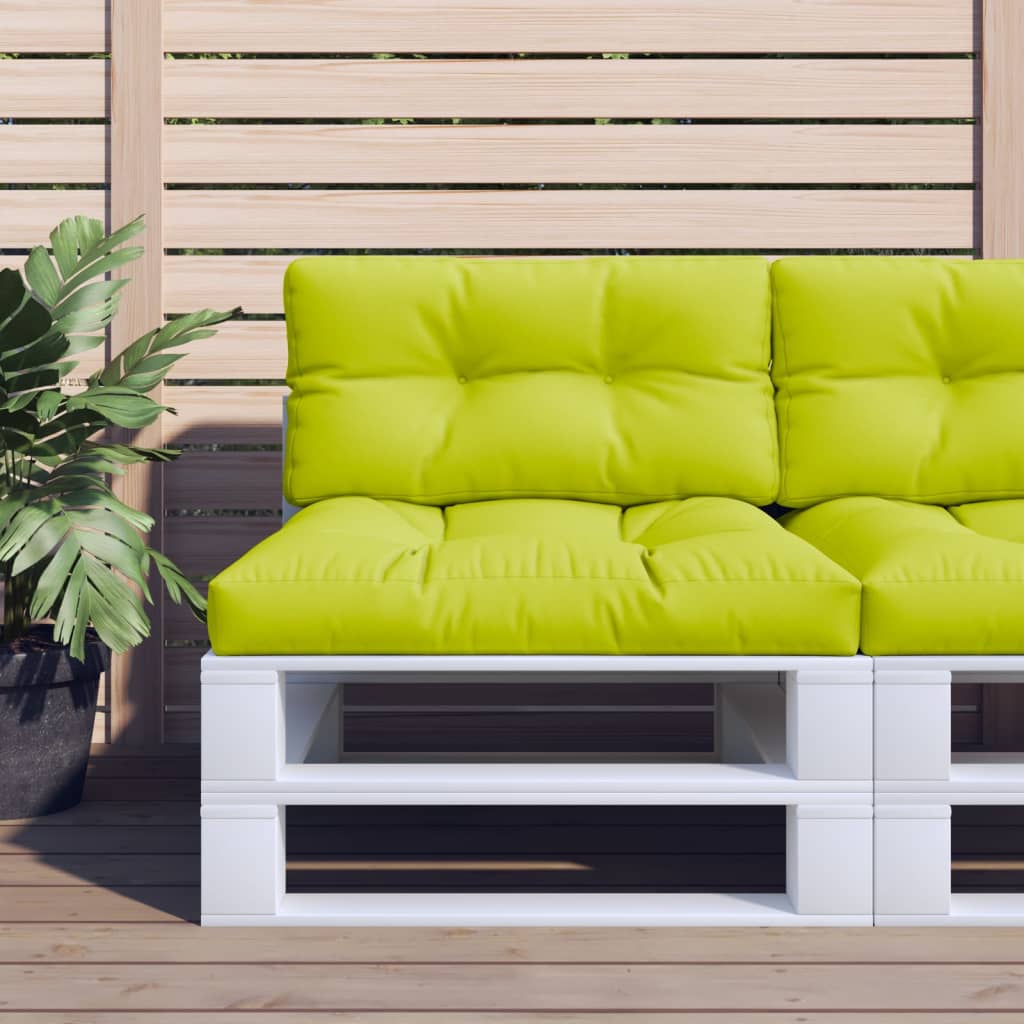 Vidaxl Palletpude 70x40x12 cm stof lysegrøn