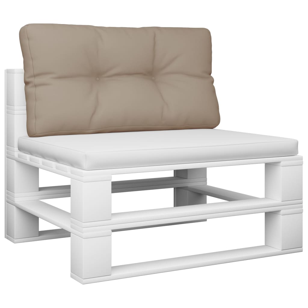 Vidaxl palletkussen 80x40x12 cm stof taupe