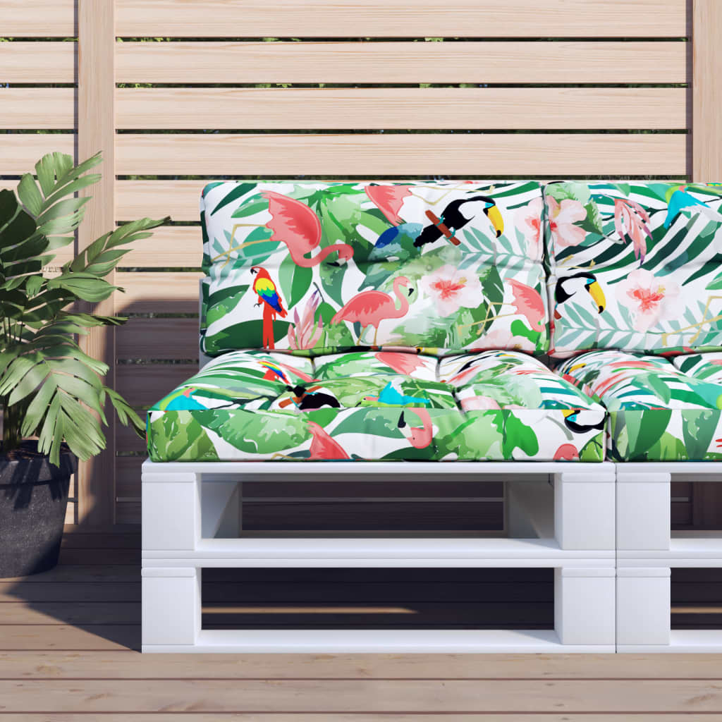 VidaXL pallepude 80x40x12 cm stof flerfarvet