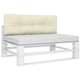 Vidaxl Pallet Pushion 120x40x12 cm stofcreme-farvet