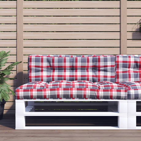 VIDAXX PALLET PUSHION 120x40x12 cm stof diamant mønster rød