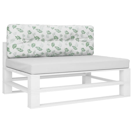 VidaXL pallepude 120x40x12 cm stof bladmønster