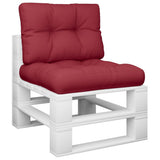 Vidaxl Pallet puder 2 stk. Stof Vin rød