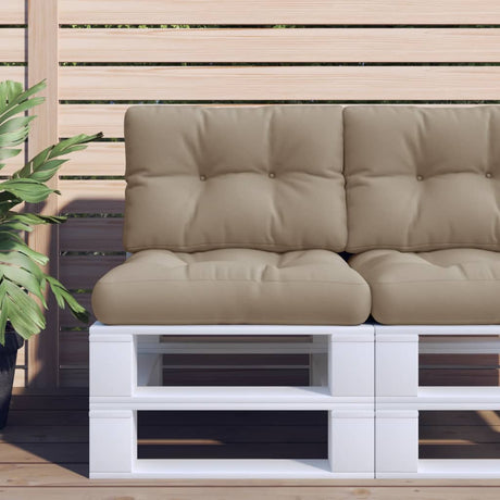 VidaXL pallehynder 2 stk stof taupe