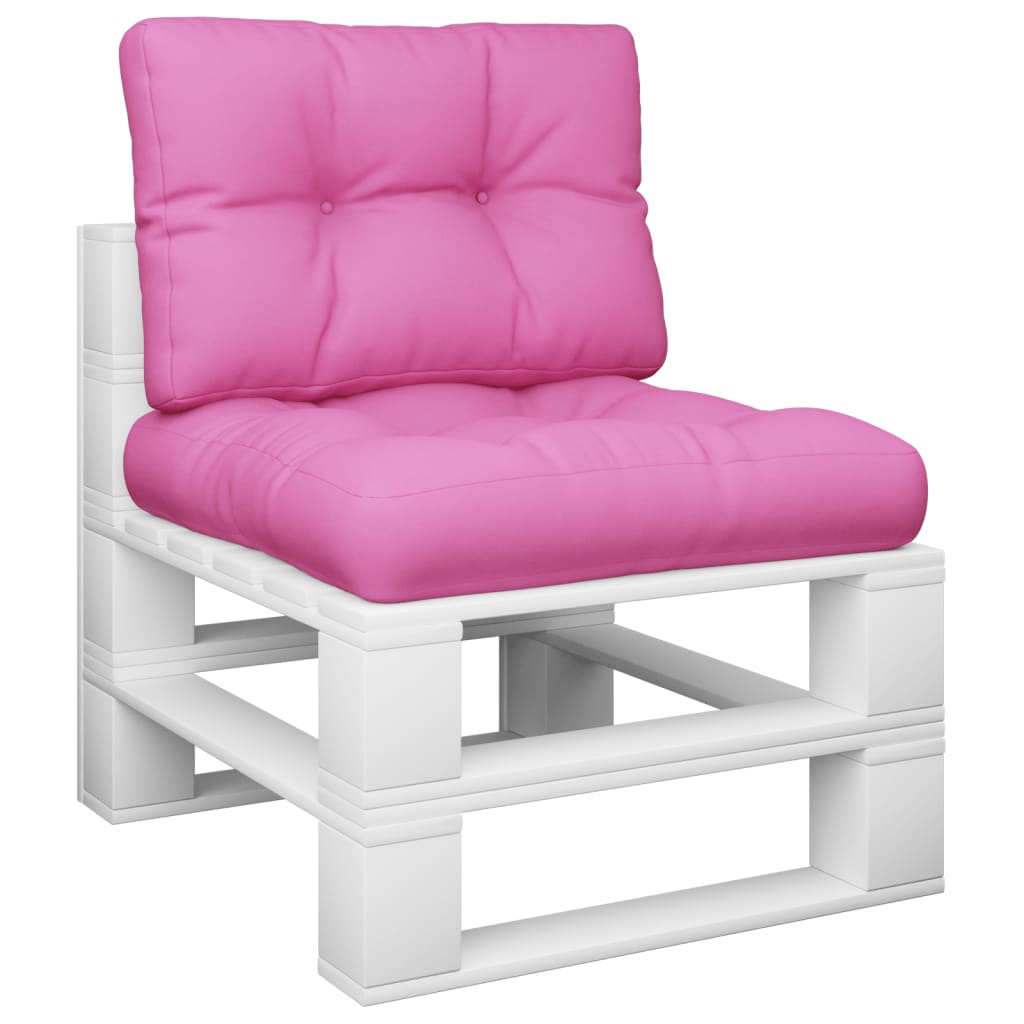 Vidaxl Pallet puder 2 stk stof lyserød