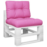 Vidaxl Pallet puder 2 stk stof lyserød