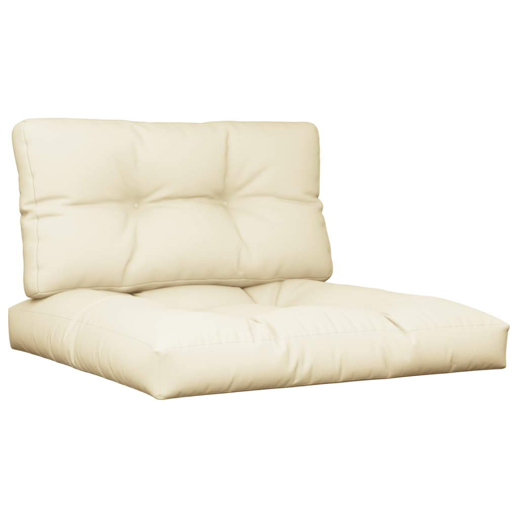VidaXL pallehynder 2 stk stof cremefarvede