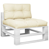 VidaXL pallehynder 2 stk stof cremefarvede