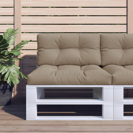 VidaXL pallehynder 2 stk stof taupe