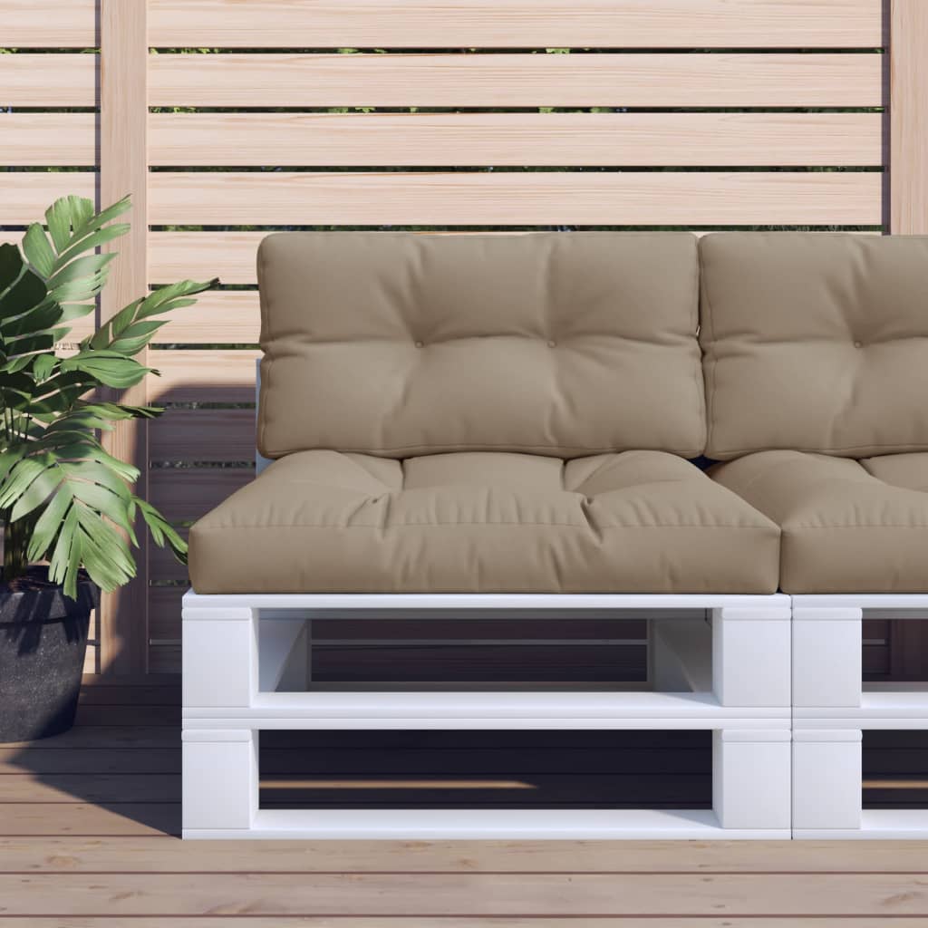 VidaXL pallehynder 2 stk stof taupe