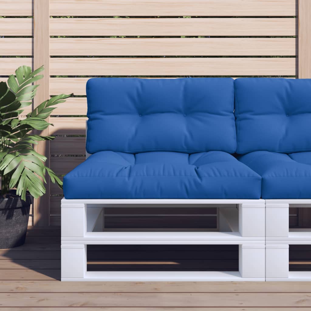 Vidaxl Pallet puder 2 stk Stof Royal Blue