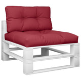 Vidaxl Pallet puder 2 stk. Stof Vin rød