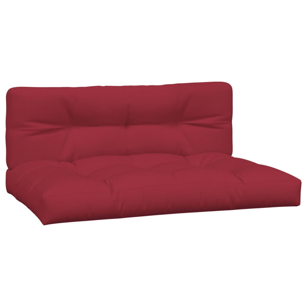 Vidaxl Pallet puder 2 stk. Stof Vin rød
