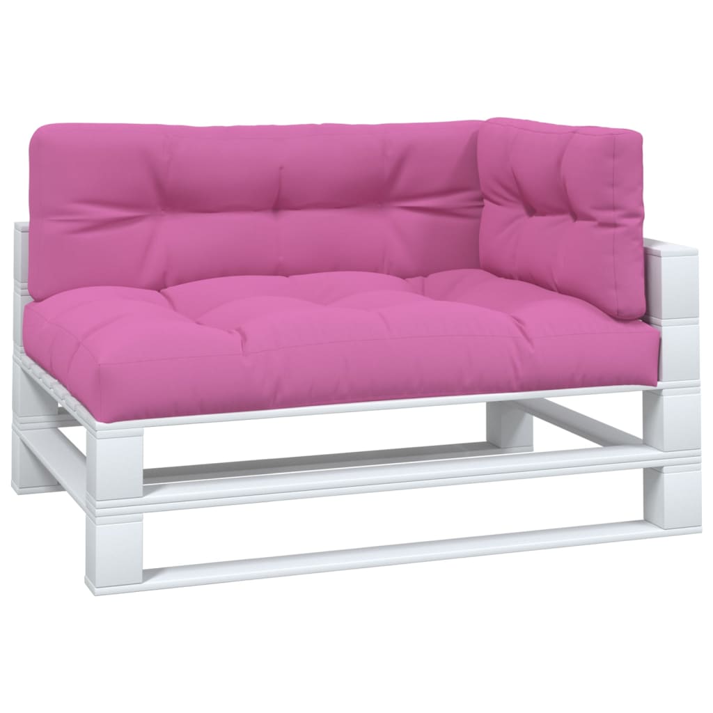Vidaxl Pallet puder 3 stk stof lyserød