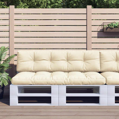 VidaXL pallehynder 2 stk stof cremefarvede