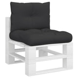 Vidaxl Pallet puder 2 stk stof sort sort