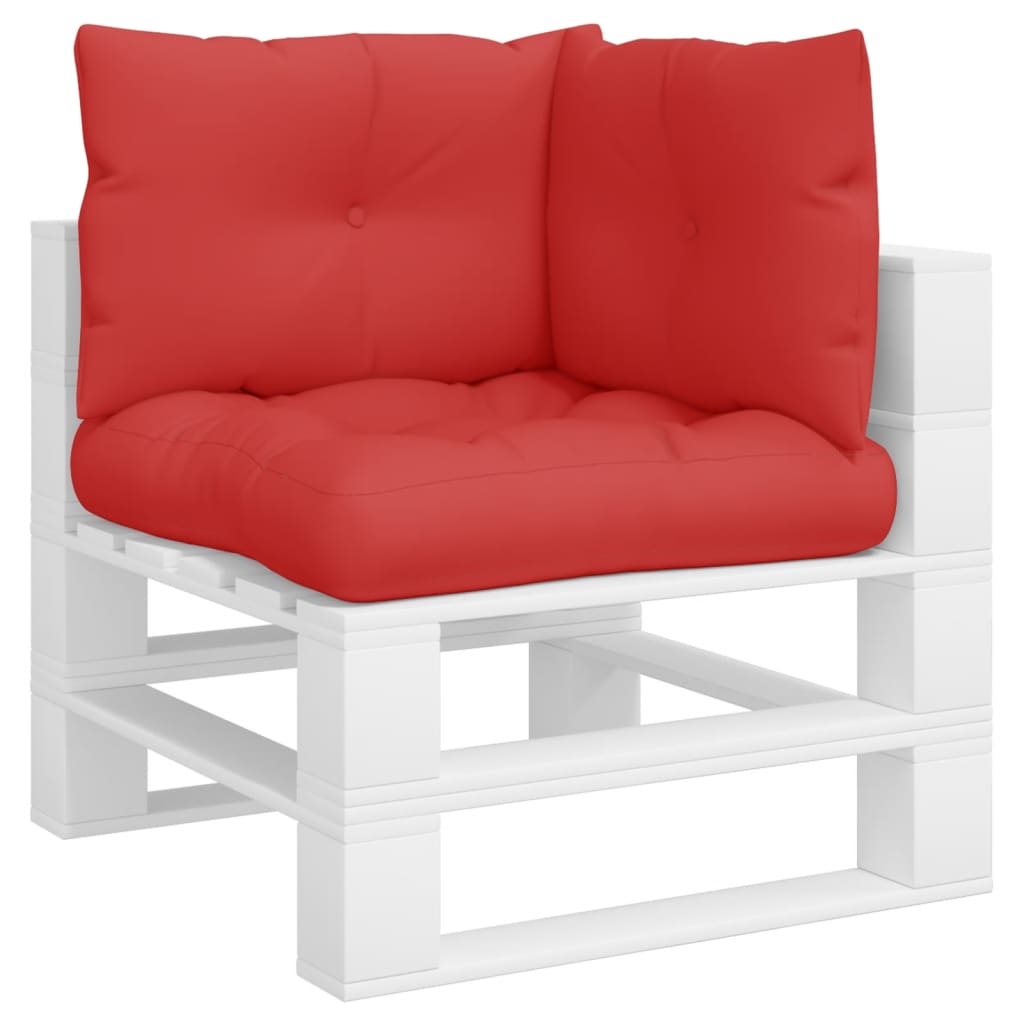 Vidaxl Pallet puder 3 stk stof rød