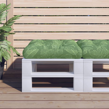 VidaXL pallepude 60x61,5x10 cm bladmønster oxford stof