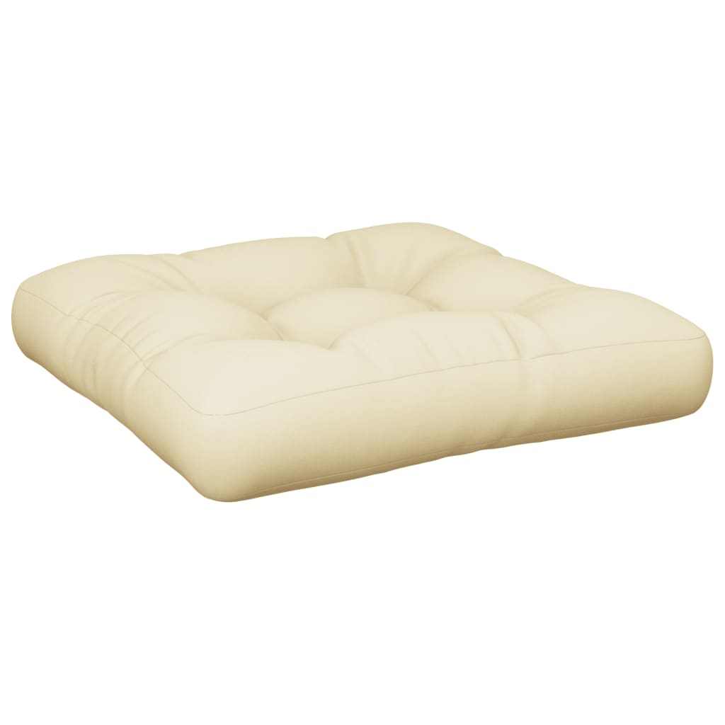Vidaxl Pallet Pushion 58x58x10 cm Stofcreme-farvet