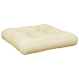 Vidaxl Pallet Pushion 58x58x10 cm Stofcreme-farvet