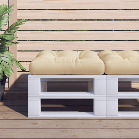 VIDAXXL PALLET PUSHION 58X58X10 CM STOF BEIGE