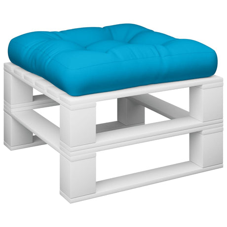 Vidaxl Palle Pushion 58x58x10 cm Stof lyseblå
