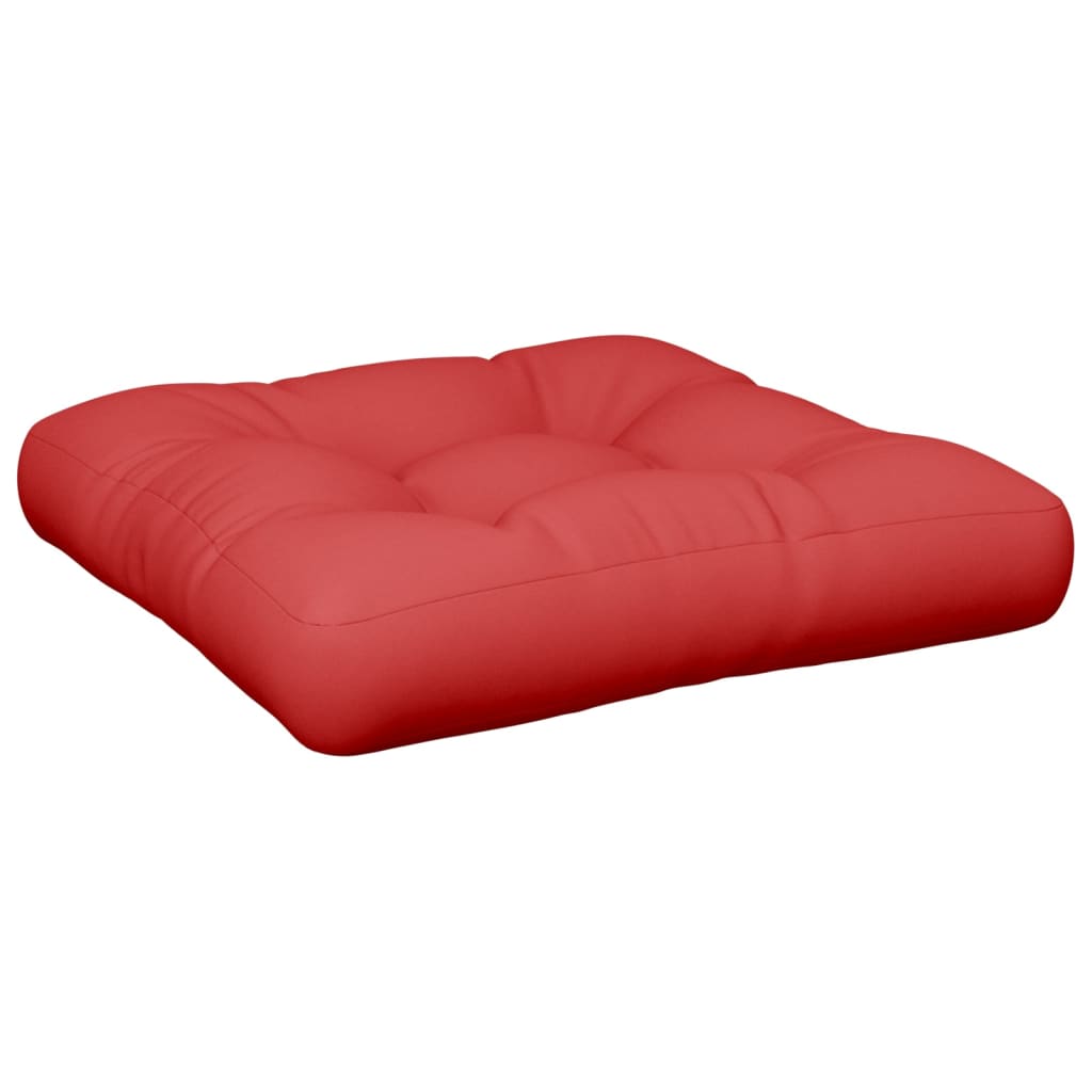 Vidaxl Palletpude 58x58x10 cm stof rød