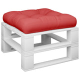 Vidaxl Palletpude 58x58x10 cm stof rød