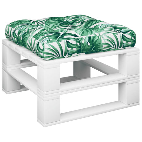 Vidaxl Palletpude 58x58x10 cm stofbladmønster