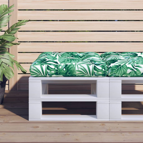 Vidaxl Palletpude 58x58x10 cm stofbladmønster
