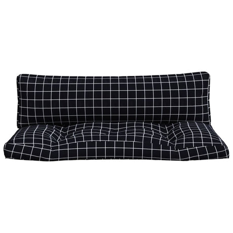 Vidaxl palle puder 2 stk diamant mønster oxford stof sort