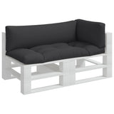 Vidaxl palletkussens 3 st stof zwart
