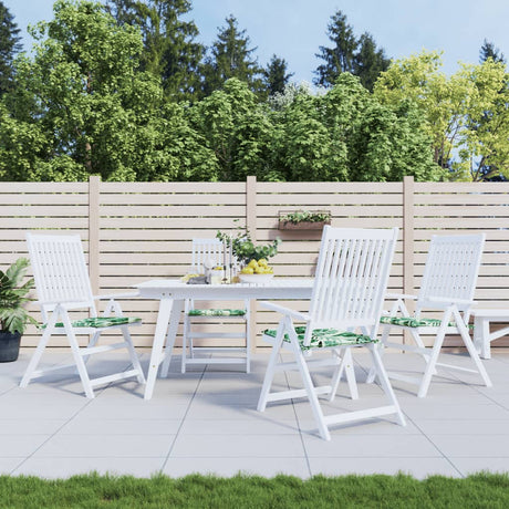 Vidaxl stoelkussens 4 st bladpatroon 40x40x4 cm stof
