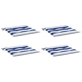 Vidaxl Garden Stol Puder 4 Stribet 40x40x4 cm stof Hvid og blå