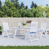 Vidaxl Garden Stol Puder 4 Stribet 40x40x4 cm stof Hvid og blå