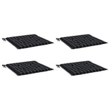 Vidaxl Garden Stol Puder 4 PCS Diamond Mønster 40x40x3 cm Stof sort sort