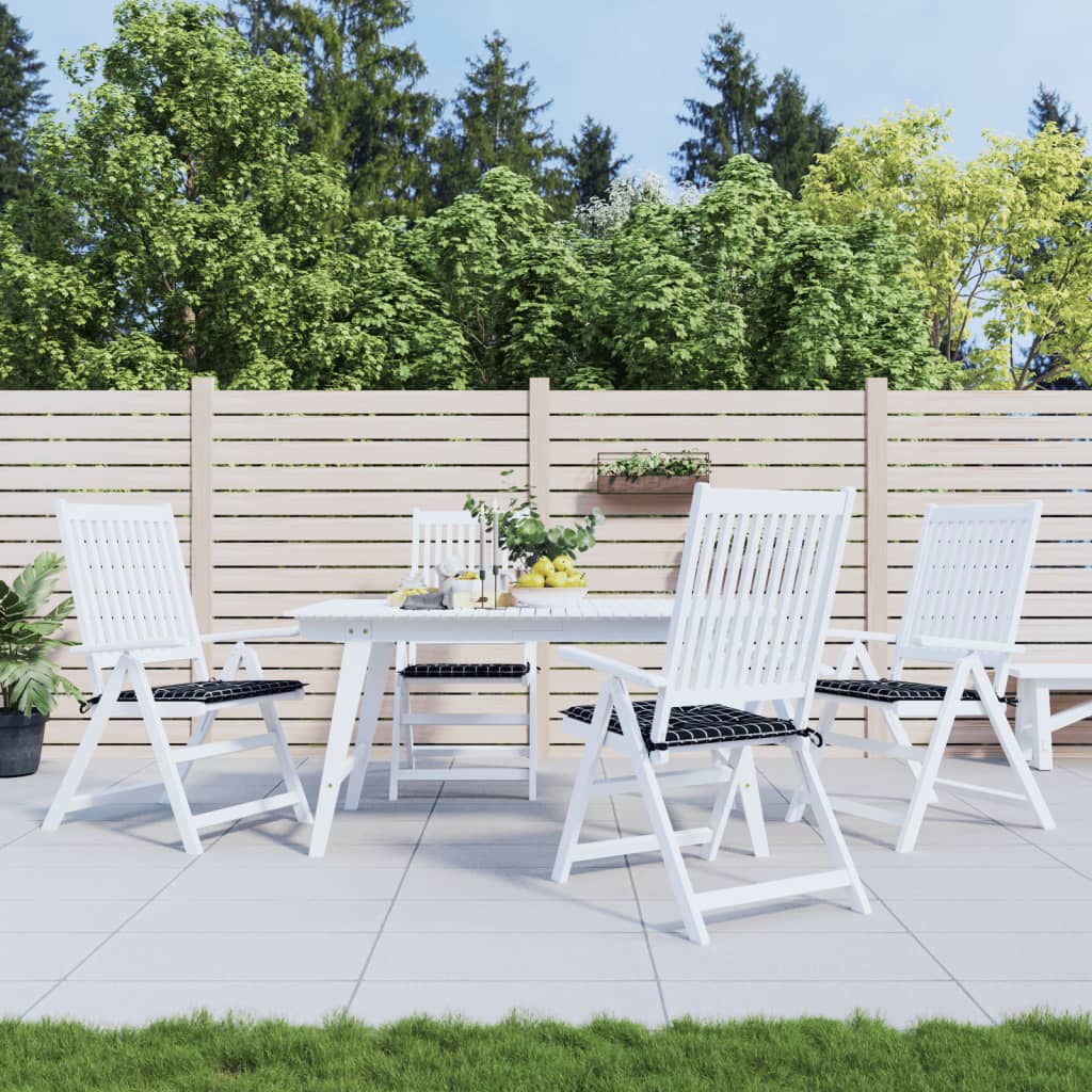 Vidaxl Garden Stol Puder 4 PCS Diamond Mønster 40x40x3 cm Stof sort sort
