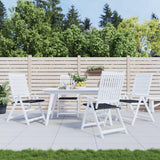Vidaxl Garden Stol Puder 4 PCS Diamond Mønster 40x40x3 cm Stof sort sort