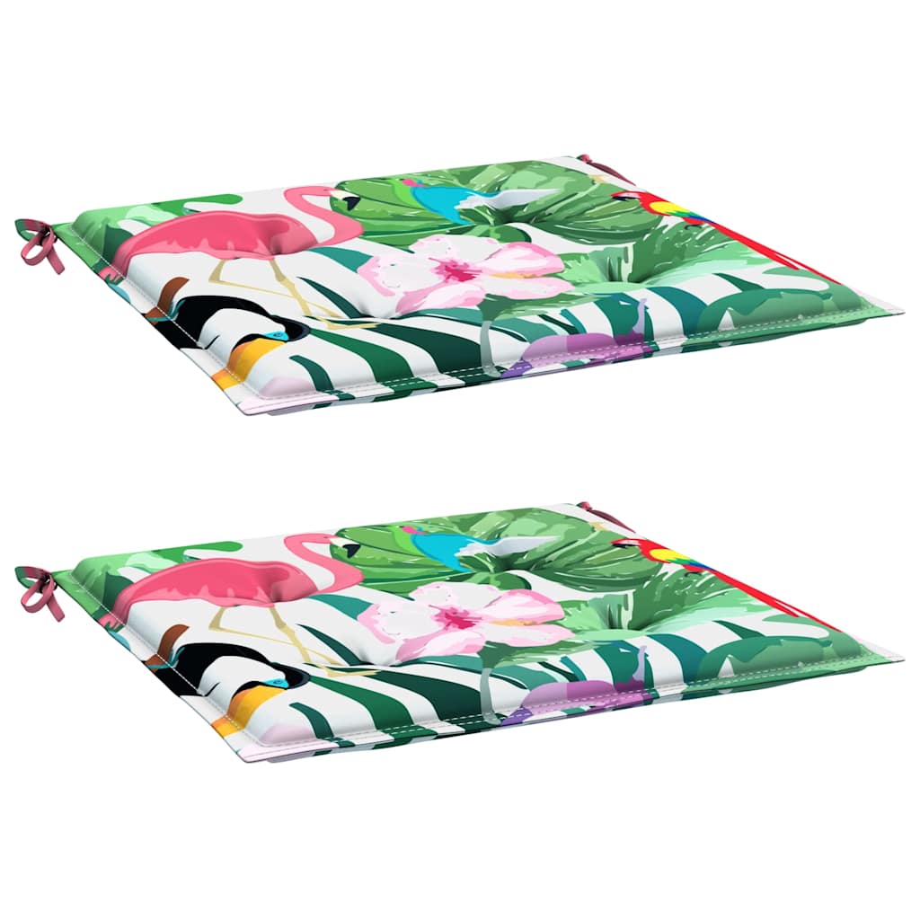 Vidaxl Garden Stol Puder 2 PCS 40x40x4 cm stof Flerfarvet