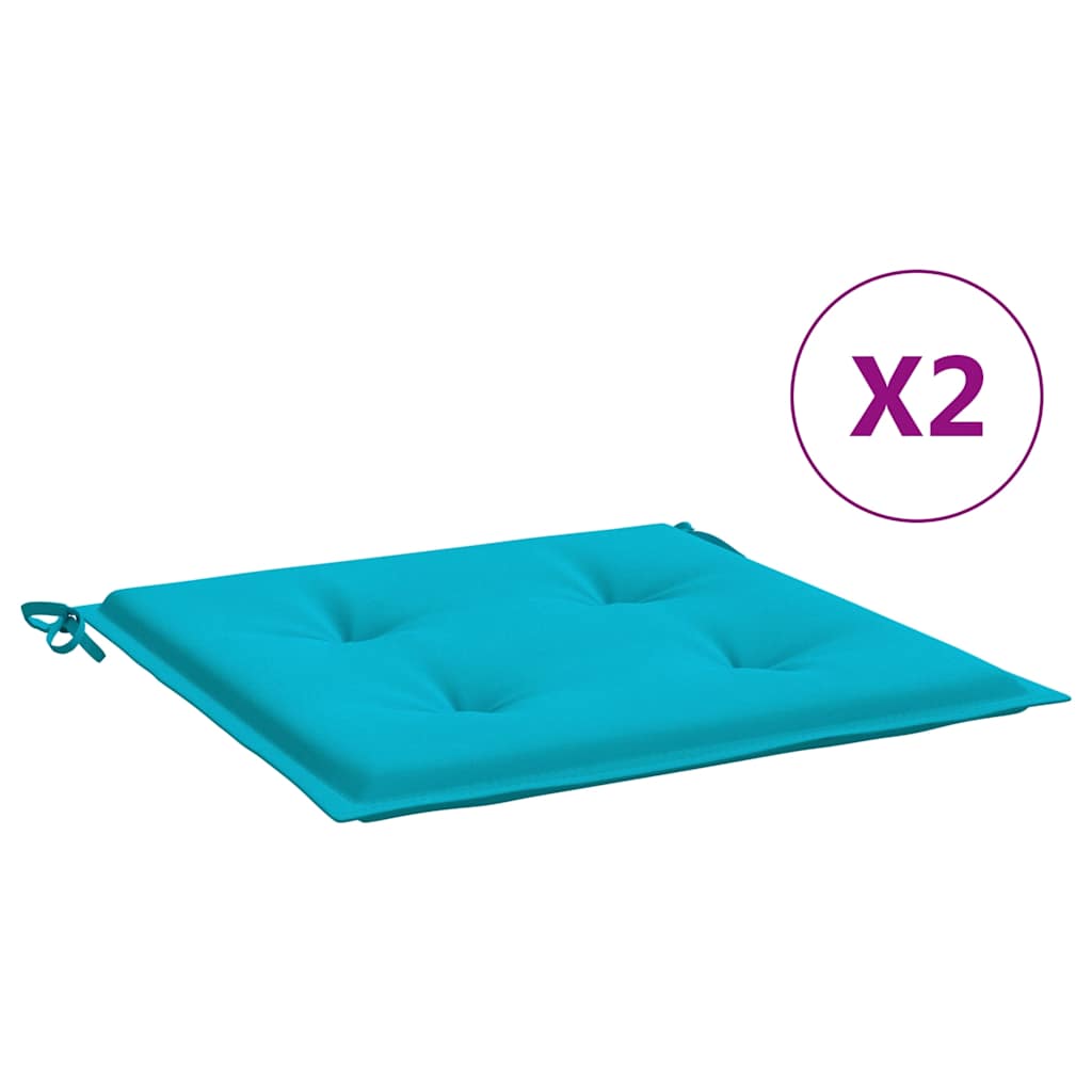 Vidaxl Garden stolpuder 2 stk 40x40x4 cm stof turkis