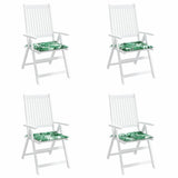 Vidaxl stoelkussens 4 pcs bladpatroon 50 x 50 x 4 cm oxford stof