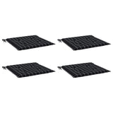 Vidaxl Garden Stol Puder 4 PCS Diamond Mønster 50x50x3 cm Stof sort sort